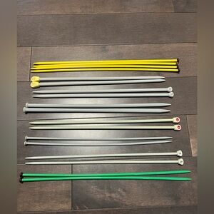 Vintage knitting needles 9 pairs